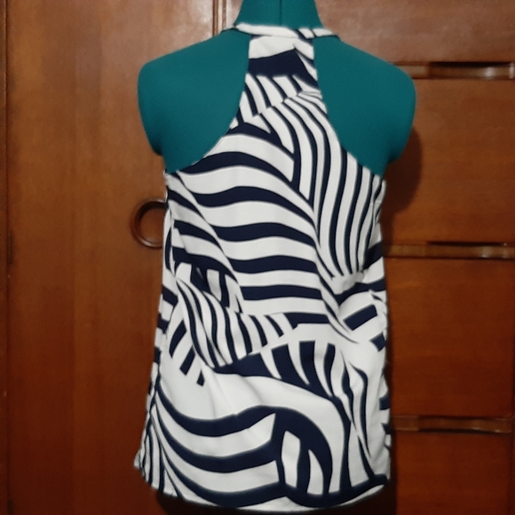 Banana Republic Navy and White Halter Tank Top - Picture 6 of 7